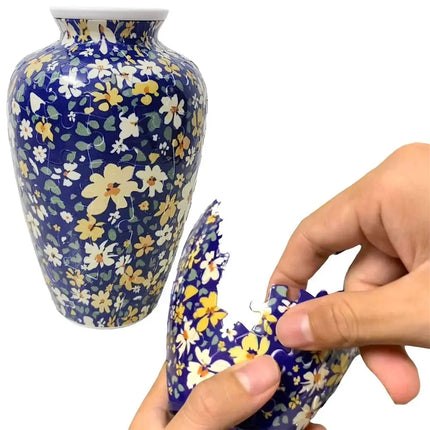 Creative 3D Puzzle Vase Waterproof Artistic Flower Vase Jigsaw Arrange Flowers Building Block Flower Arrangement Vase