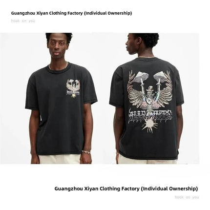 European Style Sport Casual Cotton T-Shirt All SAI Brand Round Neck Short Sleeve Unisex Summer Breathable Printed T-Shirt