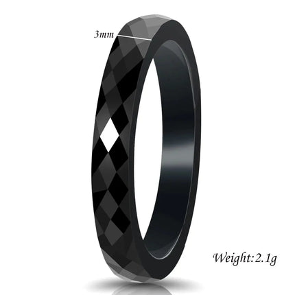 Casual Light Black White Ceramic Rings for Women Cut Surface Ceramic Jewelry Ring Fashion Women Ring Dropshipping