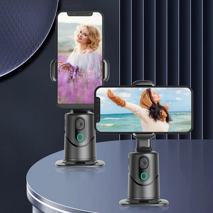 Auto Tracking Phone Holder Gesture Control Face Tracking Phone Tripod Holder Built-In Fill Light for  Live Video Recording