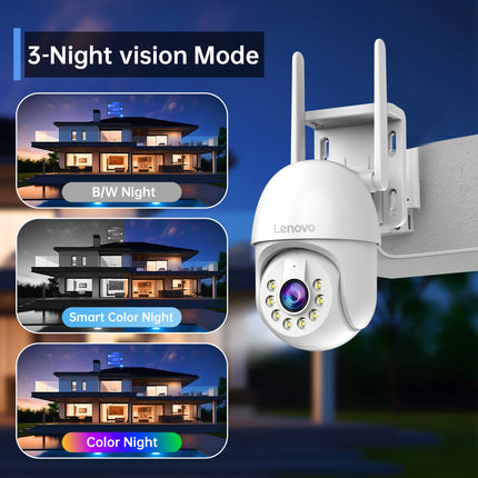 Lenovo 3K HD Wifi PTZ IP Camera Outdoor 5X Digital Zoom Auto Tracking ONVIF CCTV IP Camera Security Video Home Surveillance