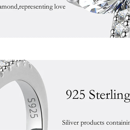 PERFANY 1/2CT Heart Cut Moissanite Ring for Women S925 Pure Silver Shiny Laboratory Diamond Engagement Luxury Jewelry