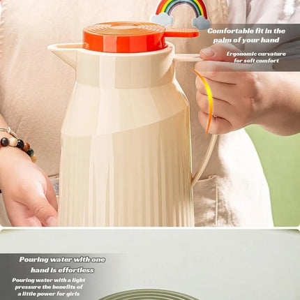 Glass thermos double-layer kettle household 1L large-capacity hot water bottle liner vacuum thermos bottle warmer coffee kettle
