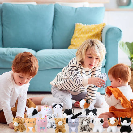 12-48Pcs Cat Plush Adopt A Pet Party Favors Cat Stuffed Animal Bulk Kitten Stuffed Animal for Birthday Party Gifts
