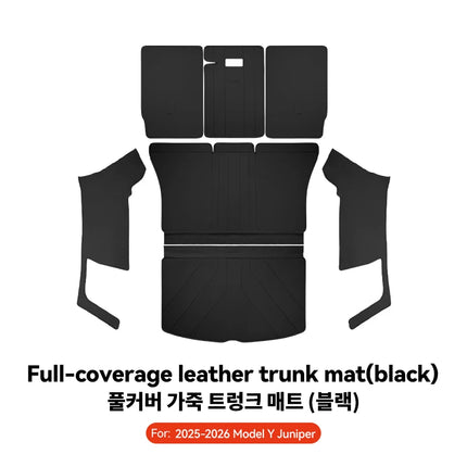 YZ Custom Leather Trunk Mat for Tesla Model Y Juniper 2026 Full Coverage Anti-Scratch Rear Cargo Liner Protector Car Accessories