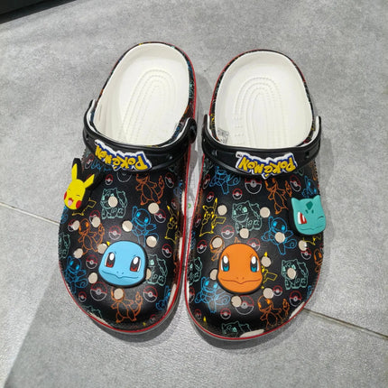 2026 New Pokemoned Hole Sandals Pikachu Squirtle Charmander Slippers Sandals Kawaii Anime Home Beach Shoes Summer Slippers