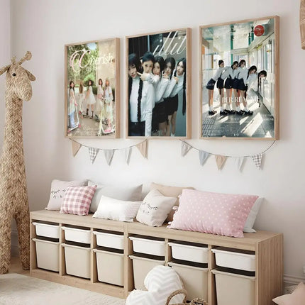 Kpop Band I-ILLIT Poster Trendy And Easy-to-Apply Wall Art Stickers For Home Decor And Dorm Room Walls