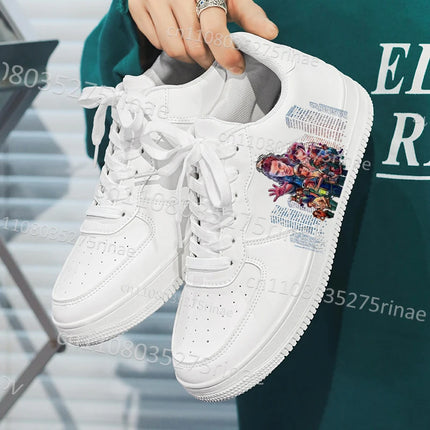 New Hot Selling breathable Strangered Things Children Adult White Shoes man woman Lace up White Sneakers boys girls gift