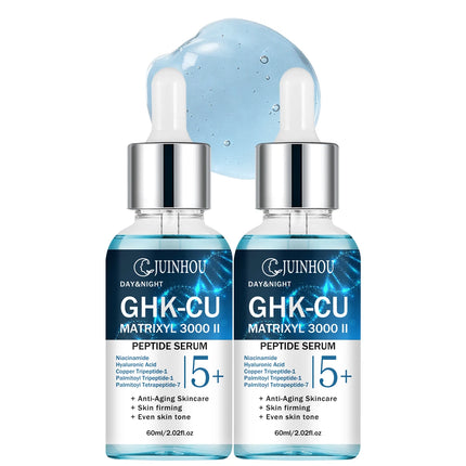 JUINHOU Facial Surem with Blue Copper Brighten skin Serum for Dry Damaged Skin Deep Hydrating Moisturizing Face Care All Skin