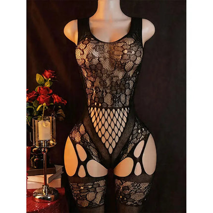 Hot Adults Women's Lingerie Sets Lace Bra One-Piece Panties Crotchless Sensual Apparel Plus-Size Mesh Bras Intimate Underwear