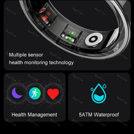 R09 Rings Women's Men Couple Health Monitor Steps Qring APP Smartring Electronics Devices Waterproof Remote Control Android Ios