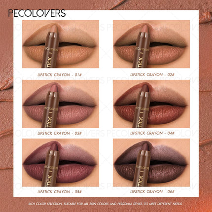 1PC Deep Brown Series-Matte Lip Liner and Lipstick-Waterproof, Sweat-proof, Long-lasting-Dual Use-Everyday Makeup-Easy-to-Apply