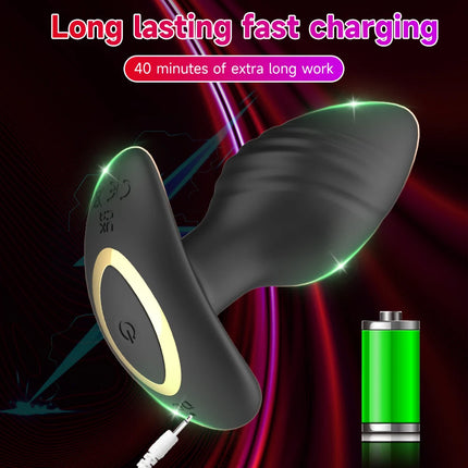 Vibrating Butt Plug Anal Toy Male Prostate Massager 9 Vibration Rotation App Controlled Anal Plug Adult Sex Toys for Men Women