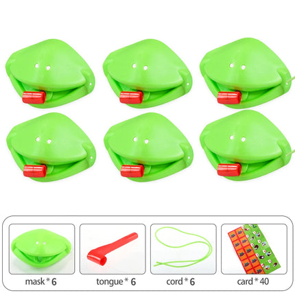 Frog Tongue Blowing Game Set, Suitable for Family Gatherings, Stress-Relieving and Funny Tabletop Puzzle Game Toy