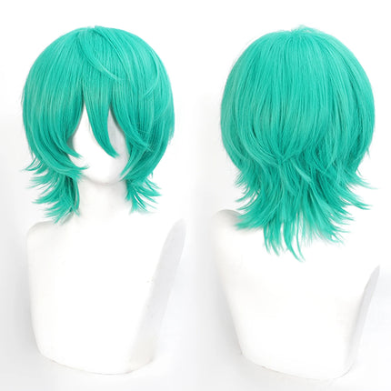 Cospaly Wigs Unisex Anime Wig 12cm/ 4.7 Inch Short Hair Wig Universal Costume Synthetic Wig with Bangs + Cap,for Party Festivals