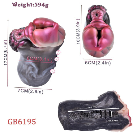GEEBA Dual Channel Soft Silicone Male Masturbator Realistic Vagina Pocket Pussy Men's Stroker Adult18+ Onahole Sex Toys For Men
