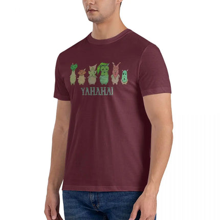Korok Yahaha T Shirt Men 100% Cotton Vintage T-Shirt Round Collar Z-Zelda Tee Shirt Short Sleeve Clothes Gift Idea