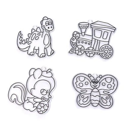 Home Decor Cartoon Birthday Gifts DIY Art Craft Filing Drawing Board Window Painting Toys Sun Catcher Hanger Suncatchers Craft