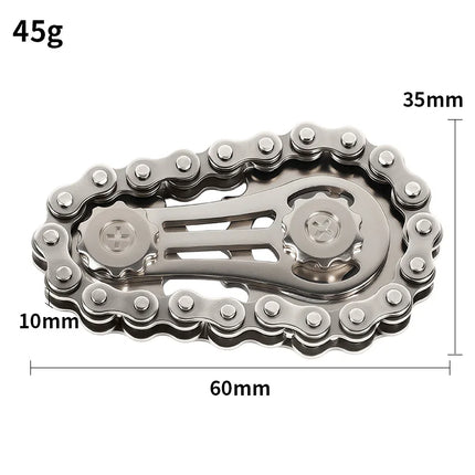 Metal Fingertip Gyro Sprocket Flywheel Fidget Spinner Antistress Anxiety Bicycle Chain Stress Anxiety ADHD Relief Fidgets Toy