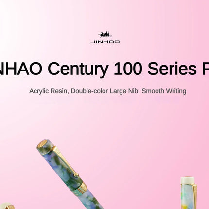 JINHAO 100 Acrylic Fountain Pen Beautiful Green Gift Pen EF/F/M with Converter Writing Office School Supplies Stationery