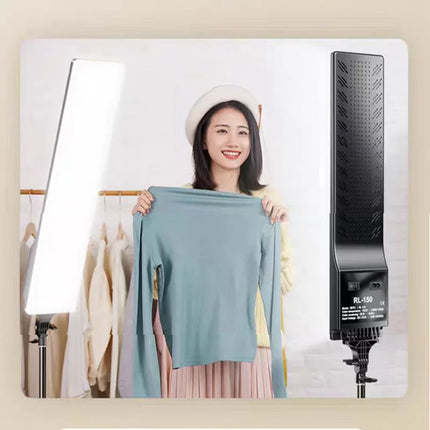 LED Rectangular Video Light Dimmable Continuous Photography Lighting Kit , Long Arm Tripod Stand for Photo Studio Desktop