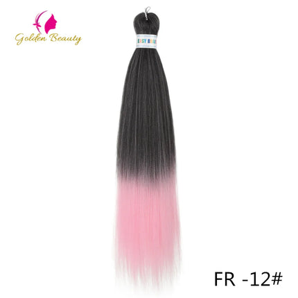 26"Corlorful Selling Jumbo Easy Braiding Hair Ombre Rainbow Braiding Cosplay Hair Synthetic Pre Stretched Hair Braids wigs