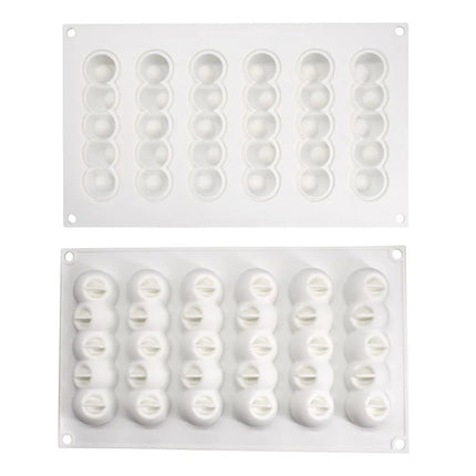 DIY Caterpillar Silicone Baking Mold String Balls Chocolate Candy Biscuit Cake Jelly Ice Mould Cute Gifts Soap Candle Making Set