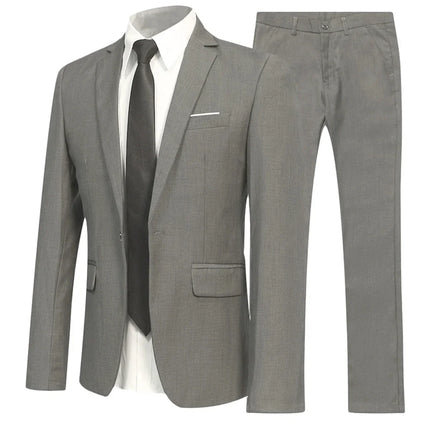 Suits For Men Wedding 2 Pieces Set Elegant Jackets Pants  Blazers Slim Fit Formal Outfit Fashion Business Classic 2025 Costume