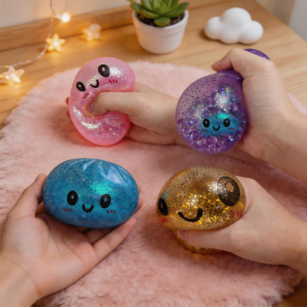 Hot Giant Dumpling Squishies Bun Toy, Slow Rising Glitter Dumpling Stress Ball, Stress Relief Fidget Toy for Home Office toys