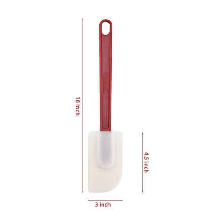 LMETJMA Heat Resistant Rubber Spatula Nonstick Silicone Spatula Scrapers Commercial High Temp Kitchen Baking Spatula JT491
