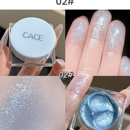 Diamond Sparkle Highlighter Cream Monochrome Shimmering Pearl Silver Face Contour Brighten Makeup Clear Glitter Flash Highlight