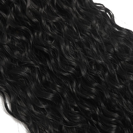 Synthetic Curly Hair Bundles Water Wave Hair Extension 1PCS/Pack 50g red-orange Color Gold Heat Resistant Fiber Kinky Curly Hair