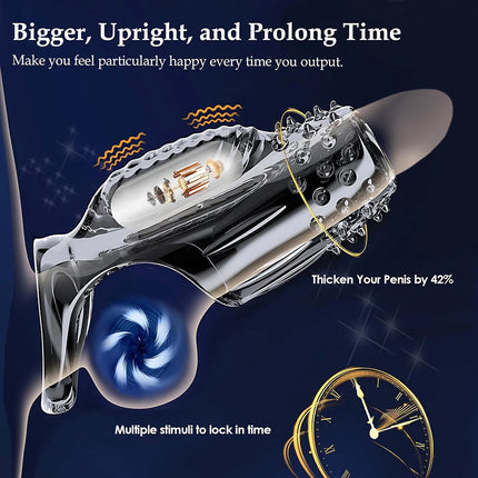 Penis Sleeve Extensions Condom Male Enlargement Delay Vibrators Clits Massager Cock Ring Vibrating Penis Cover Sex Toys For Men
