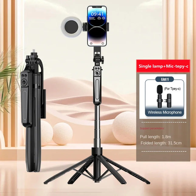 COOL DIER New Tripod for Smartphone Camera, Tripod Stand with Bluetooth Shutter, Wireless Selfie Stick Brackets with Phone Holder