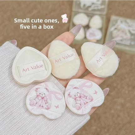Cloud Feeling Flocked Sponge Beauty Blender Kit Powder Puff Makeup Setting Blush Concealer Dry Wet Use Foundation Brush