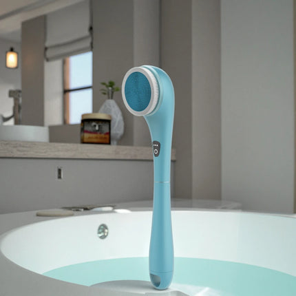Electric Long Body Bath Brushes Plastic Silicone Bristle Wood Sponge for Spa Skin Care Cleaning Head Application