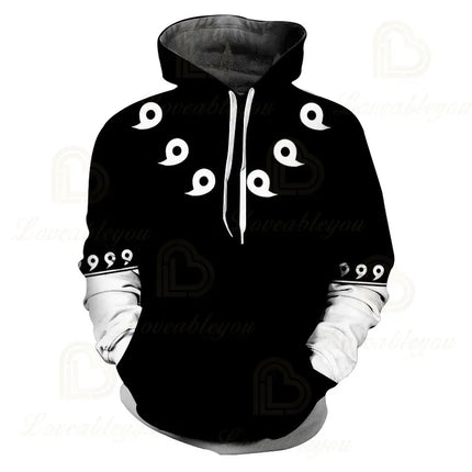 3D Kids Naruto Print Hoodie Kakashi Hatake Sasuke Hooded Pullover Cosplay Harajuku Casual Tracksuit Cool Autumn Hoodie Tops