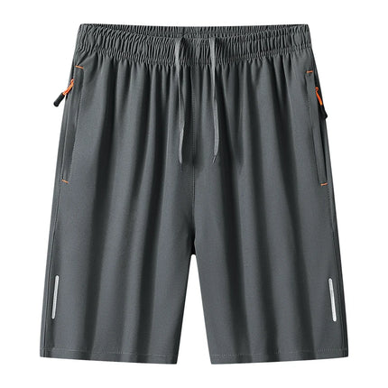 Men's Quick Dry Running Shorts with Drawstring and Zip Pockets - Ideal for Athletic Workouts and Gym Sessions