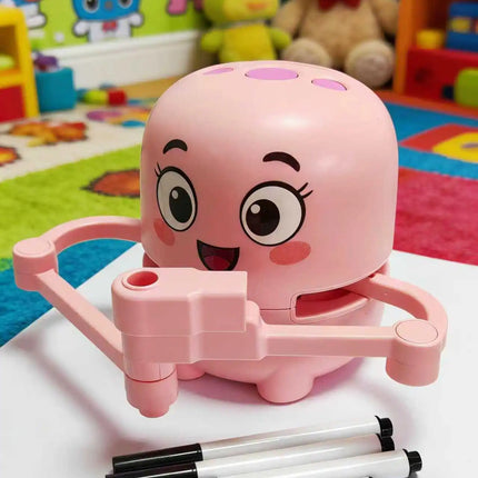 Children's Early Education Painting Robot, Pink, Children's Toy Gift, Includes 100 Drawing Cards