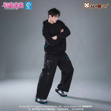 Moeyu Hatsune Miku Cosplay Men's Trousers Cargo Pants Anime Vocaloid Women Man Clothes Work Trousers Casual Costume
