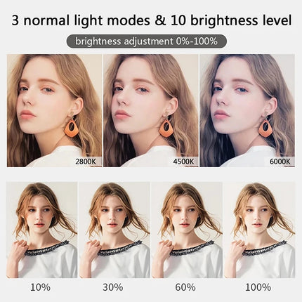 10 inches Damaged Ring Lamp Repair Replacement Parts Dimmable LED Selfie Ring Light USB Lamp Photography Ringlight for Tik tok