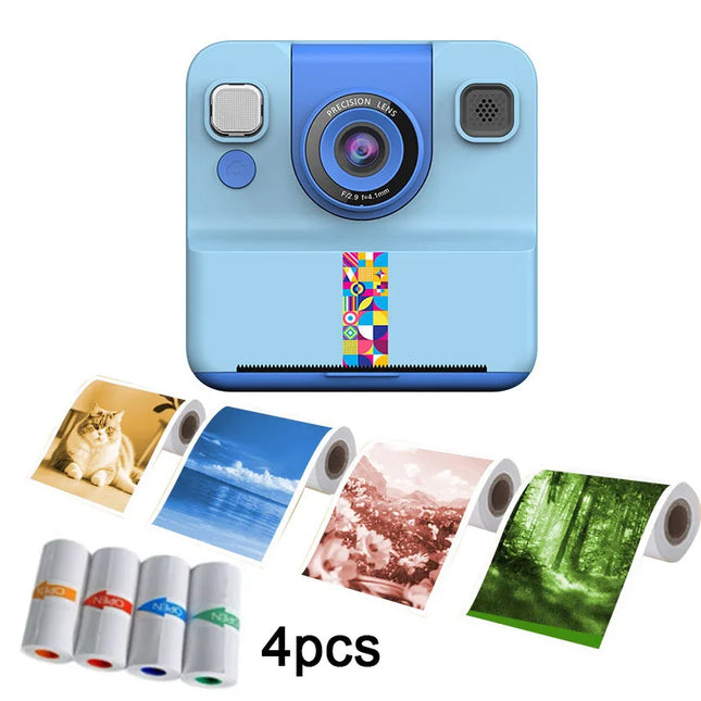Digital Children Camera For Photography Mini Printer Portable Thermal Instant Print Photo Kids Camera 2.4inch HD Video Toy Gifts