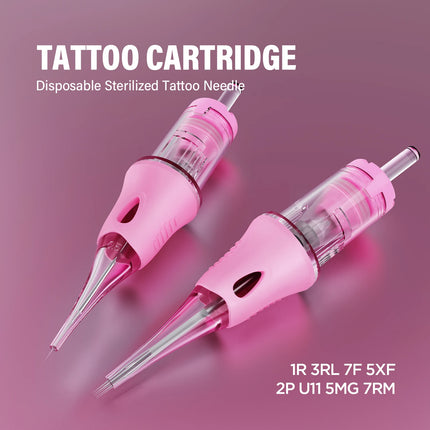 10PCS Universal Permanent Makeup Needles Tattoo Cartridge Round Liner Sterilized Safety Needles For Tattoo Machine For Eyebrow