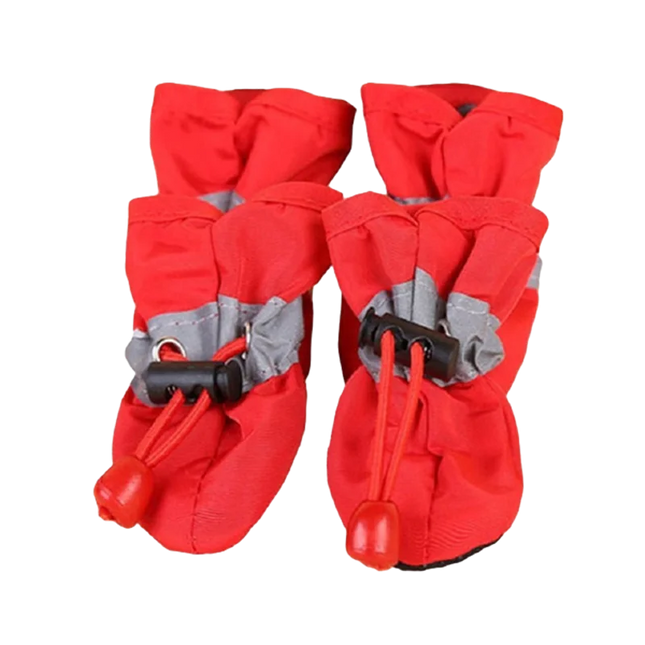 4 PCS Set of Waterproof Pet Dog Shoes, Anti-Slip Soft-Soled Rain Boots, Kitten Dog Shoes, Puppy Pet Boots, Pet Paw Accessories