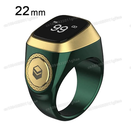 2025 IQibla Smart Zikr Ring Praise Tasbih Tally Electronic Digital Counter for Muslims Prayer Time Vibration Reminder Waterproof