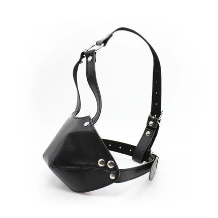 PU Leather Harness Face Mask Cool Black Headgear BDSM Bondage Restraint Muzzles Ball Mouth Gag Sex Toys for Couples Adult Games