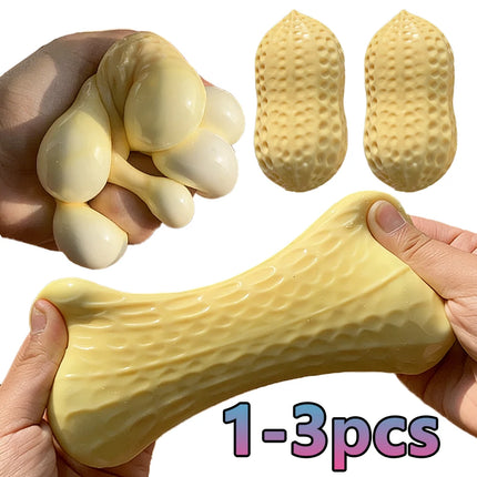 11cm Peanut Slow Rebound Squishy Toy, buttery soft texture stress relief ball, calming ASMR sensory fidget toy,