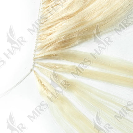 Invisible Feather Hair Bundles Extensions Natural Fish Line Human Hair Non-Remy Invisible Micro rings Hair Weft 100 strands