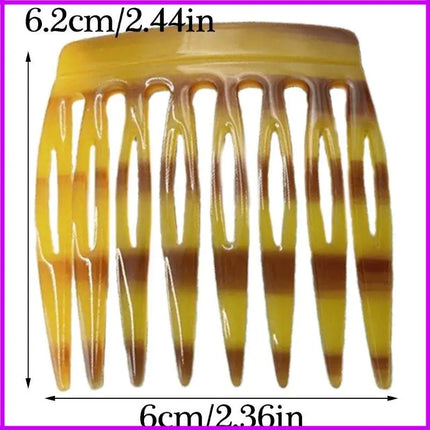 1PC French Hair Side Combs for Women Girls Acetate Hair Accesories Secure and Elegant Hold Hair Clip Hairpieces
