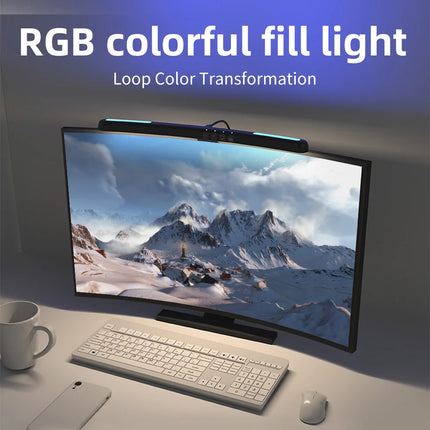 USB Stepless Dimming Screen Hanging Lights Curved Screen Monitor Light Bar RGB Background Atmosphere Desk Lamp Monitor Light Bar